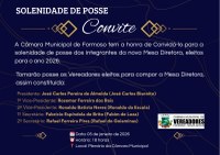 Convite de Posse Nova Mesa Diretora para 2026